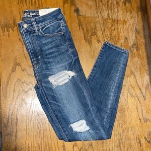 NWT American Eagle Super Super Stretch X Super Hi-Rise Jegging Size 00 Short
